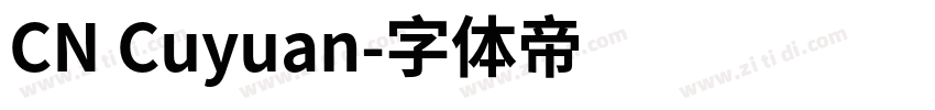 CN Cuyuan字体转换